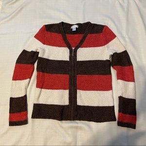 Candy Corn Fall Zip Up Sweater